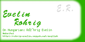 evelin rohrig business card